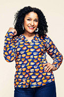 Cissi och Selma Matilda blouse Kittens cups orange