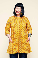 Cissi och Selma Anita tunic Miniblom senap
