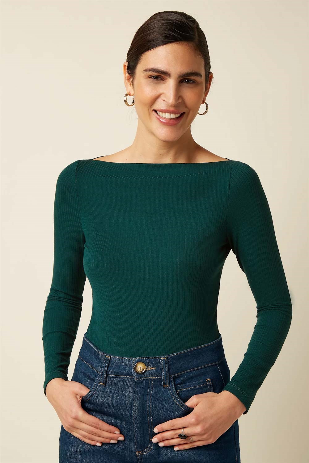 King Louie Marina topp Uni pine green