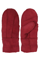 Danefae No Waste Mittens Sheepskin Red - Röda vantar i fårskinn