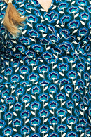 Cissi och Selma Vera dress Miniblom blåbär - blueberry blue wrap dress in organic cotton