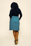 Cissi och Selma Majken skirt Miniblom blåbär - blueberry print tricot skirt