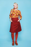 Cissi och Selma Vendela top flugsvamp - organic cotton jersey top in orange print