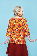 Cissi och Selma Vendela top flugsvamp - organic cotton jersey top in orange print