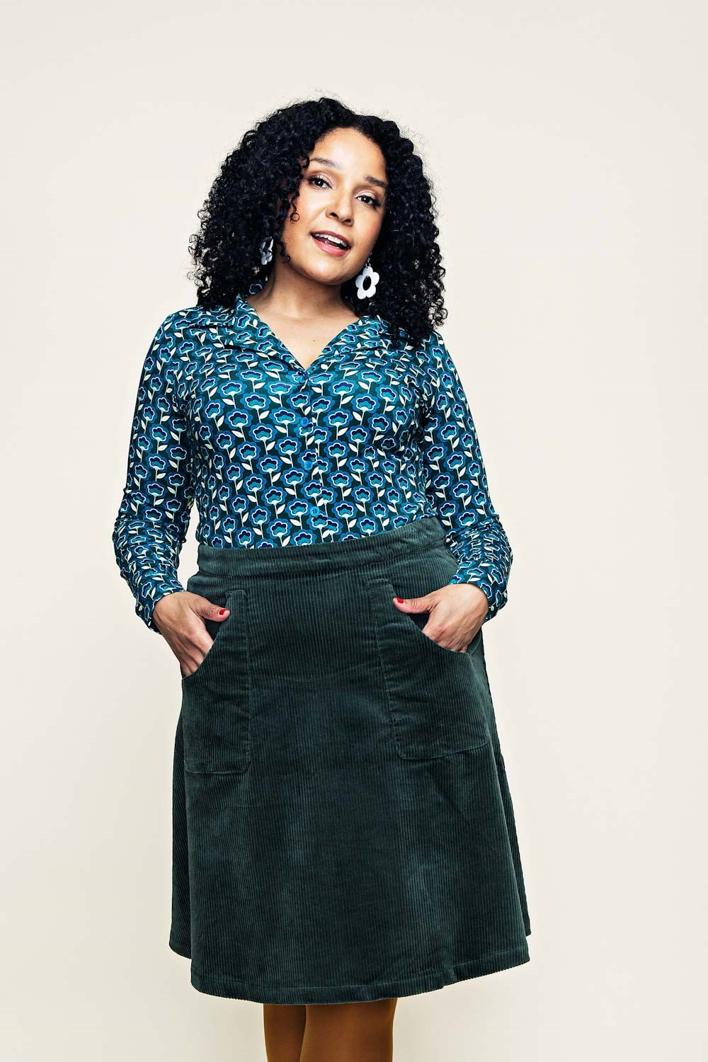 Cissi och Selma Sonja Skirt Manchester Mossa