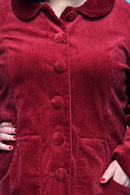 Cissi och Selma Berit coat Manchester Rabarber - Womens red fall coat