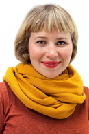 Knitted tube scarf Saffron - dark yellow