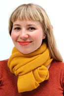 Knitted tube scarf Saffron - dark yellow