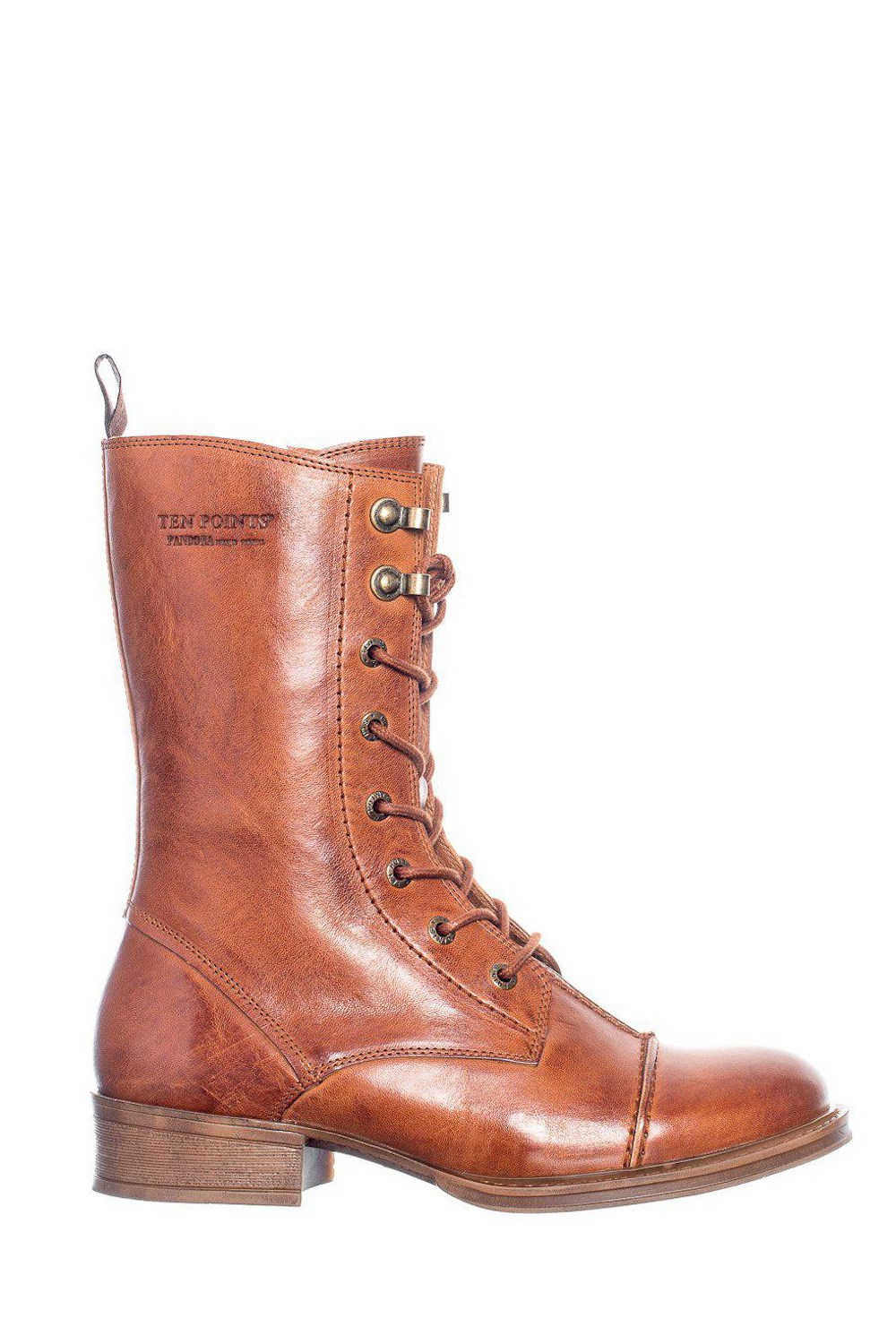 Ten Points Pandora boots half-height shaft Cognac