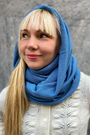 Mariedal Design Wool knit tube scarf Duvblå - light blue