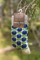 Strumpor bomull Blåbär - mönstrade bomullsstrumpor