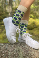 Strumpor bomull Blåbär - mönstrade bomullsstrumpor