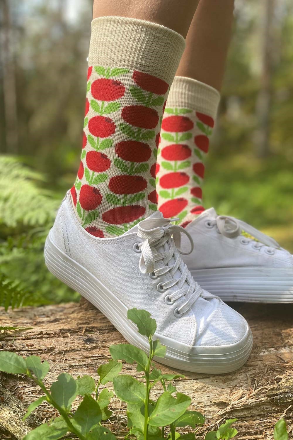 Floryd a Swedish story Socks cotton Lingonberry