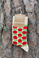 Floryd a Swedish story Socks cotton Lingonberry
