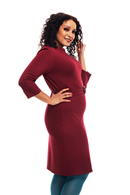 Agneta klänning Vinröd