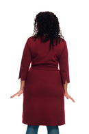 Agneta klänning Vinröd