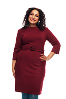 Agneta klänning Vinröd