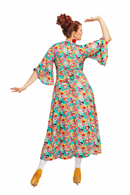 Greta dress Systrar - Pink graphic print maxi dress in Lyocell