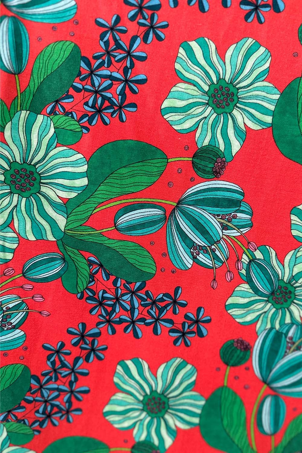 Organic jersey fabric Karamell Korall