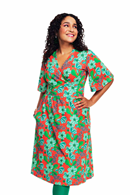 Organic jersey fabric Karamell Korall