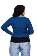 Cissi och Selma Sigrid cardigan Ocean - Navy knitted cardigan in organic cotton