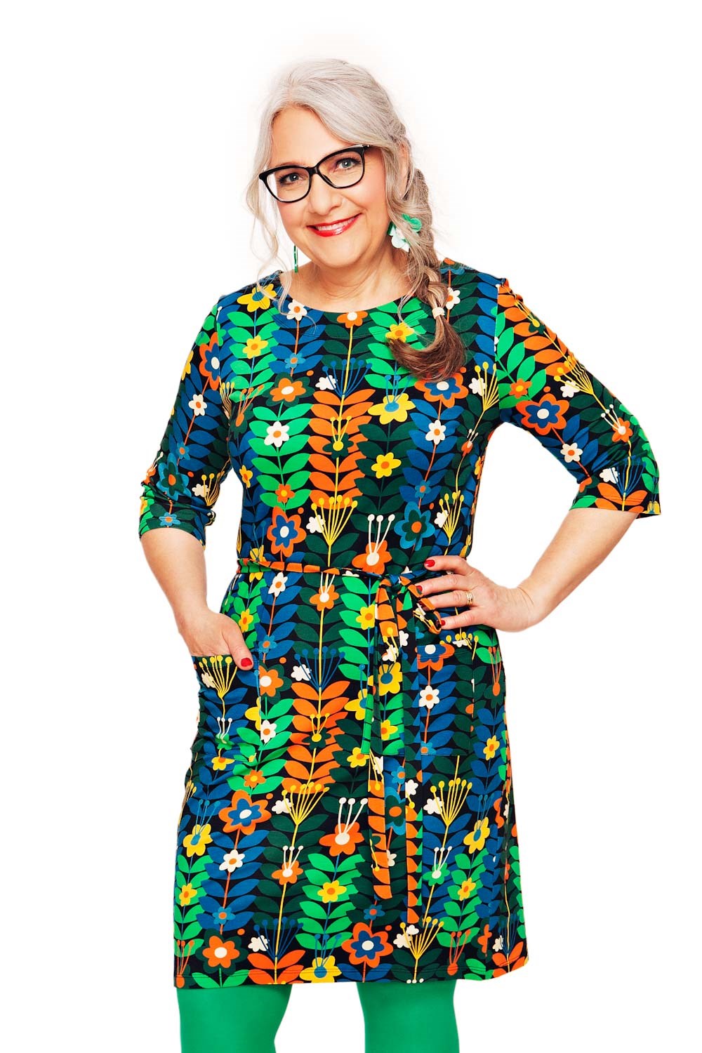 Cissi och Selma Doris klänning Växtkraft grön