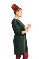 Olivia dress Manchester Mörkgrön