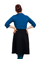 Sonja skirt Black | Knee-lenght cotton skirt with pockets