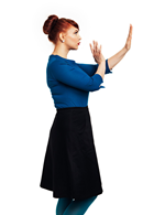 Sonja skirt Black | Knee-lenght cotton skirt with pockets