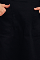 Sonja skirt Black | Knee-lenght cotton skirt with pockets