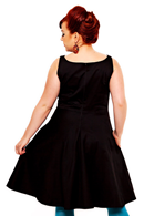 Saga dress Black | retro party dress with full skirt