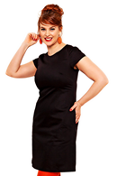 Alice dress Svart - Short sleeve 60s jersey dress