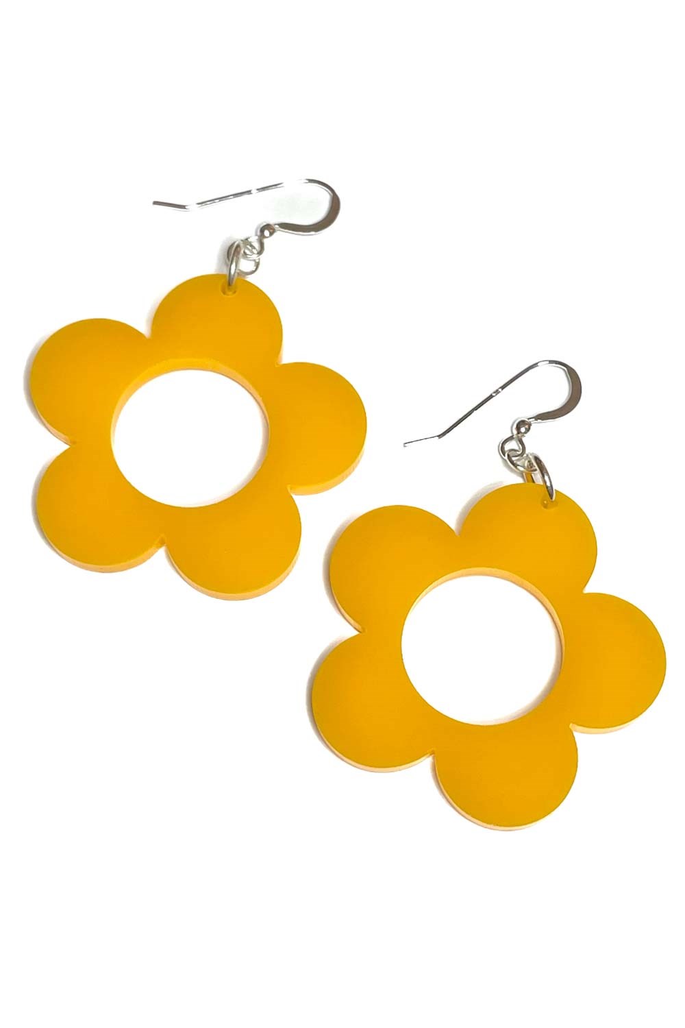 Earrings Solo Solros stor - large honey yellow flower