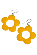 Earrings Solo Solros stor - large honey yellow flower