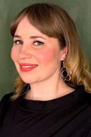 Earrings Solo vatten stor - large transparent flower