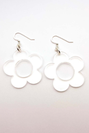 Earrings Solo vatten stor - large transparent flower