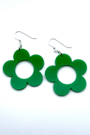Cissi och Selma Earrings Solo Basilika stor - large green flower earrings