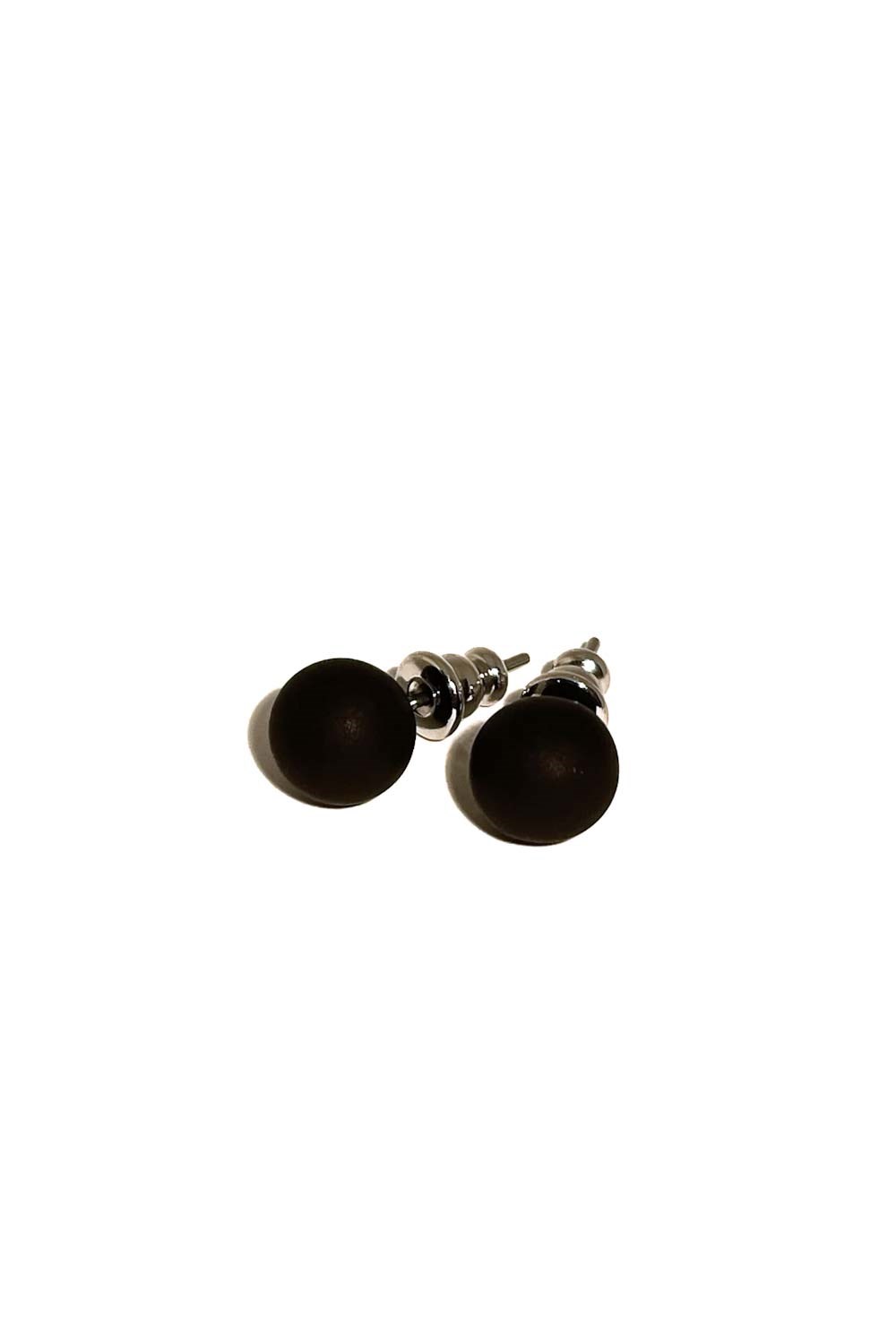 Pearl shaped Earrings in resin "Pluppar" black