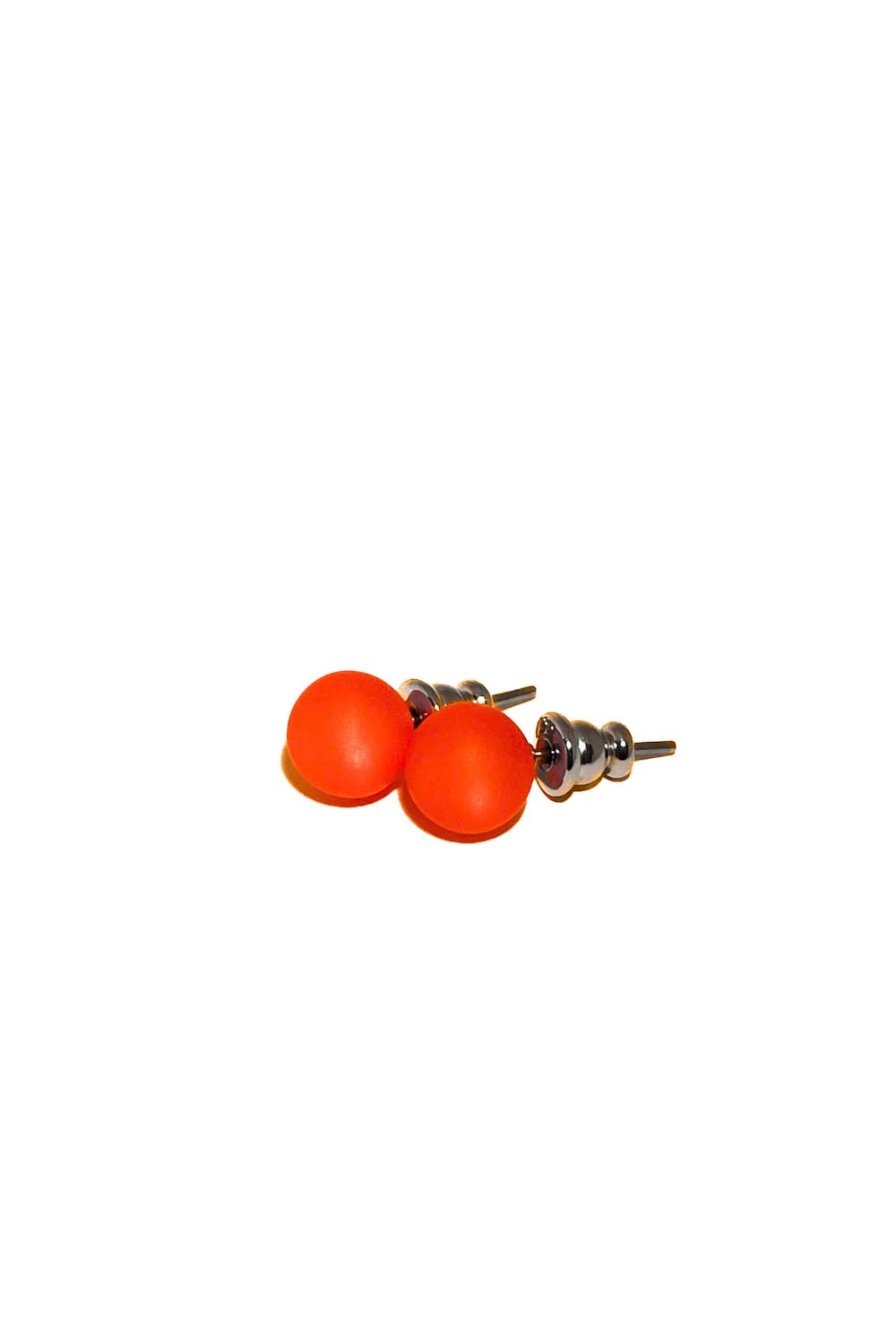 Marie smycken Pearl shaped Earrings in resin "Pluppar" orange