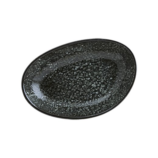 Tallrik Cosmos Black, dia 15 cm, asymmetrisk, upphöjd kant