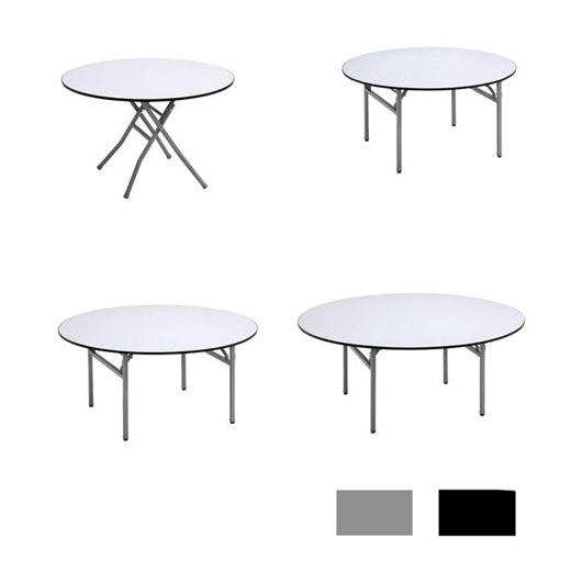 Konferensbord Bankett runt, fällbart, ljudisolerad bordsskiva, 4 storlekar