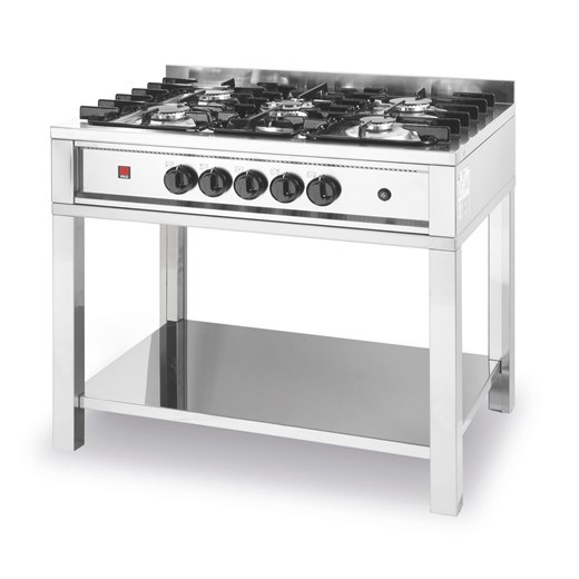 Gasspis Kitchen Line, 5 brännare, öppen ram, 14,3 kW