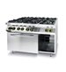 Gasspis Kitchen Line, 6 brännare, konvektionsugn, 3000 W, 230 V