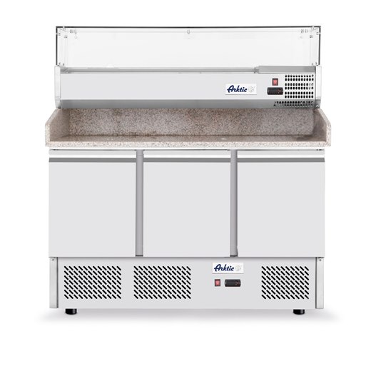 Pizzakylbänk Arktic, 400 W, 230 V, 3 dörrar