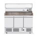 Pizzakylbänk Arktic, 400 W, 230 V, 3 dörrar