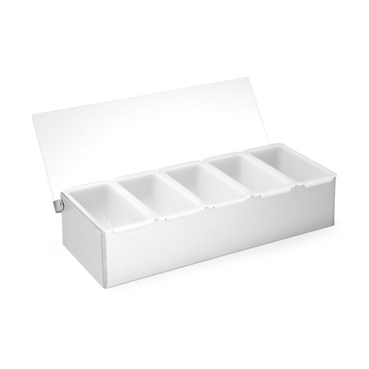 Ingrediensbox BarUp, rostfritt stål, 37,5x14x9 cm, 5 fack