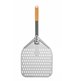 Pizzaspade, aluminium, kort handtag, perforerad