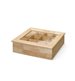 Tebox, trä, 30x28 cm, 12 fack