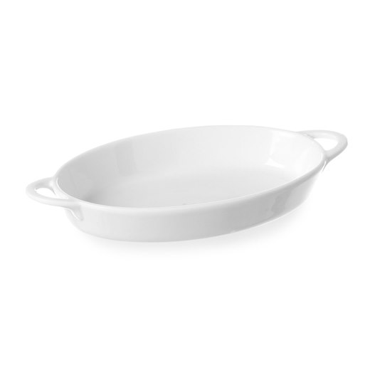 Tapasfat, oval, porslin, vit