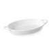 Tapasfat, oval, porslin, vit